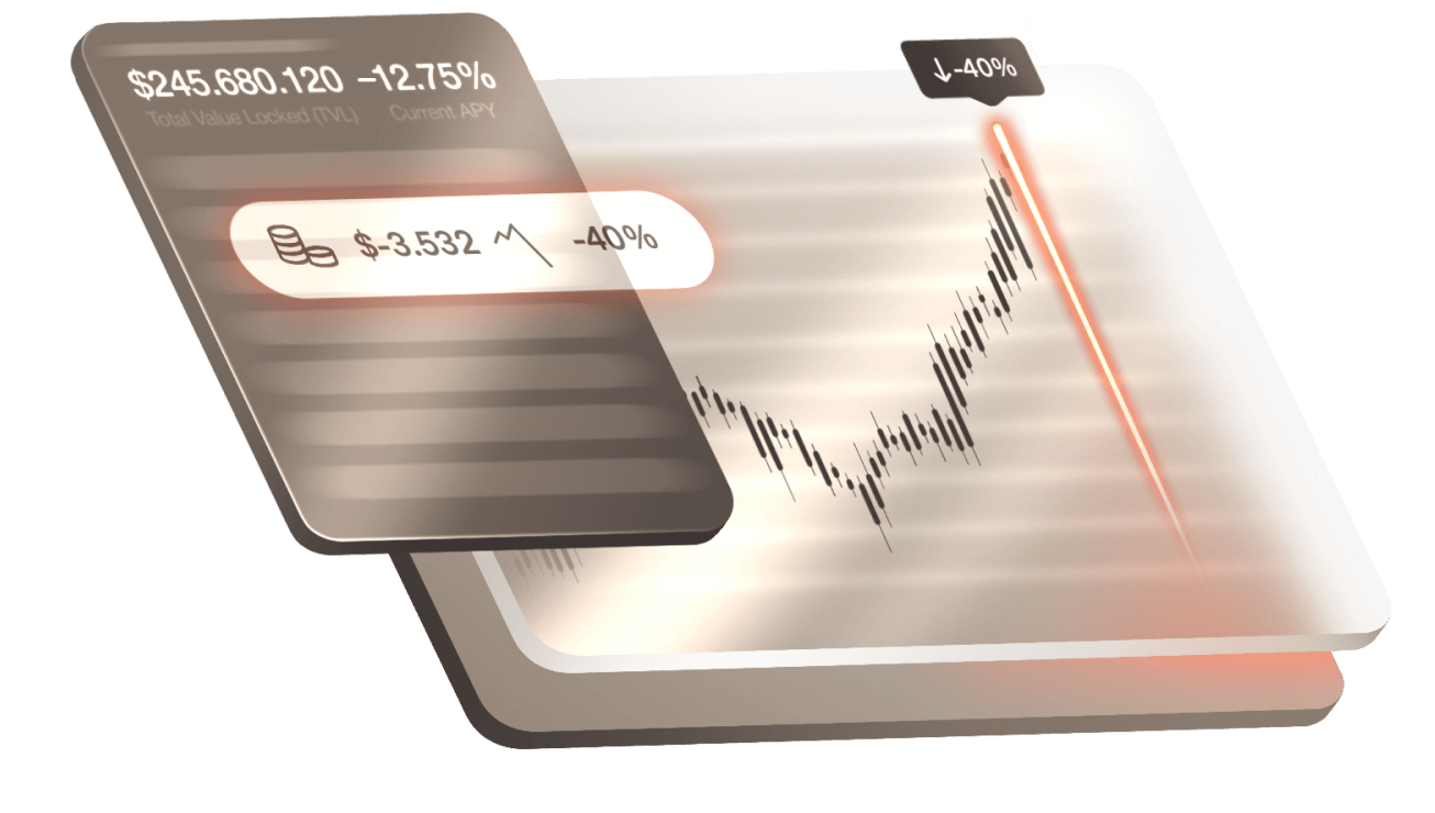 Graphic of a rapidly falling portfolio